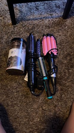 Hair crimper, blowout, heatless curl rods
