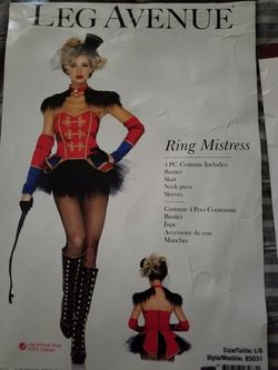 Ring master sexy women costum bearly used for 2 hours great condition size large