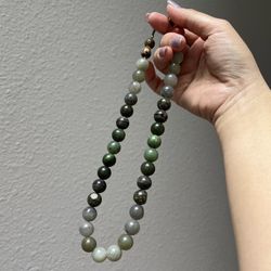 12mm Hetian jade seed material multi-bead choker necklace bracelet multiple-purpose