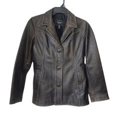 American Eagle Distressed Leather Jacket 