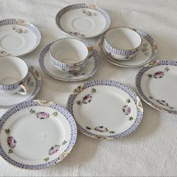 Sweet Noritake Vintage Children's Tea Cups Plates