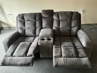 Reclining Loveseat With USB Ports & Cup Holders