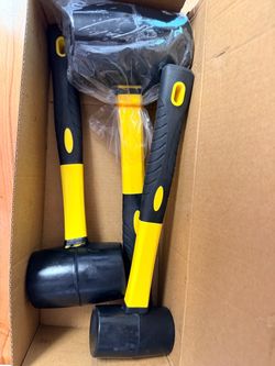 Set of 3 rubber mallets