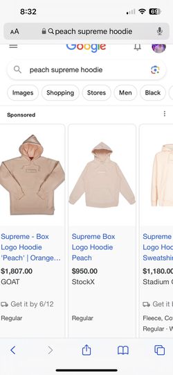 Supreme Box Logo Hoodie Peach  Supreme box logo, Box logo hoodie, Supreme  box logo hoodie