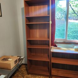 Tall Danish Modern Book Shelf 