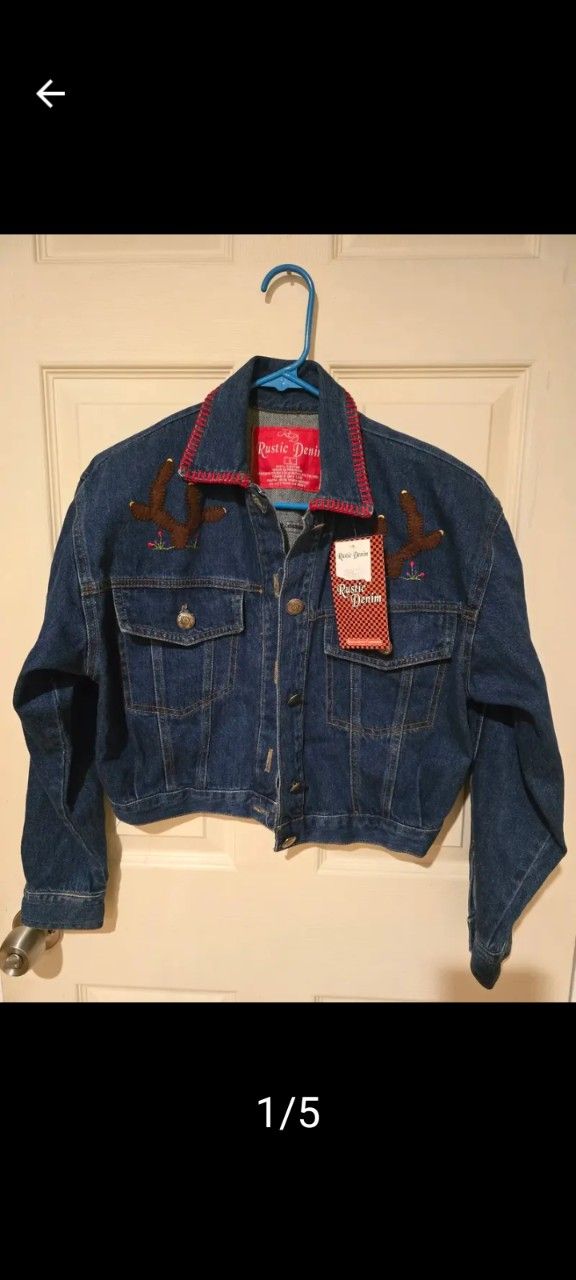 New. Handmade (Large) Embroidered Mexican Denim Jean Jacket
( reseda ca)