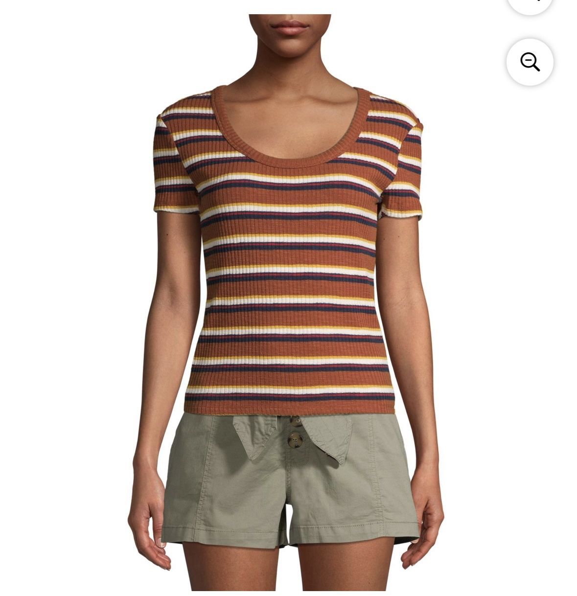 No Boundaries Striped Womens Shirt
