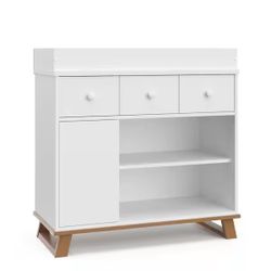 NEW Storkcraft Modern Natural Vintage Driftwood Nursery Changing Table Kids Dresser ASSEMBLED