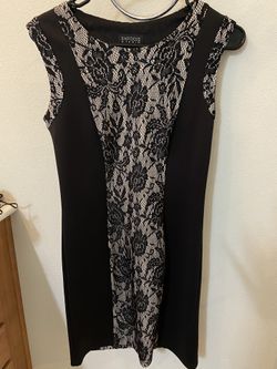 Super cute and classy black dress with lace