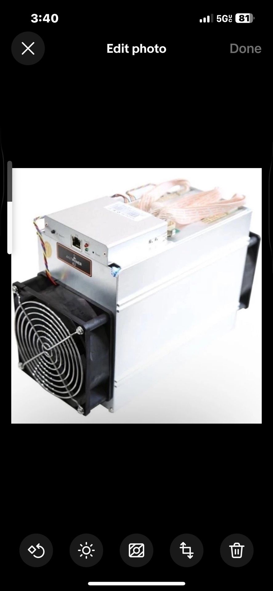 Bitmain AntMiner A3 Model 815G Crypto Mining Bitcoin New