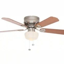 Hampton Bay Middleton 42 in. LED Indoor Brushed Nickel Ceiling Fan with Light Kit