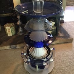  Glass Garden Art.  Bird Bath / Bird Feeders, Plant Stand or just Decorations. 