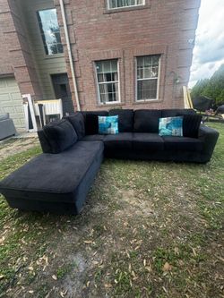 Black sectional couch