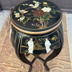 Mother Of Pearl Vintage Side Tables Plant Stands $167.00 Each