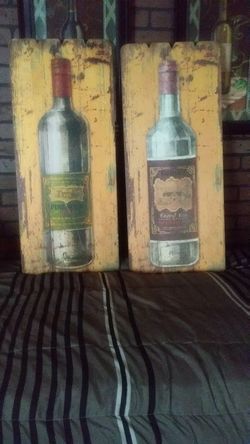 Cuadros de madera.decoracion. en buena condición. Miden 35"× 15"
