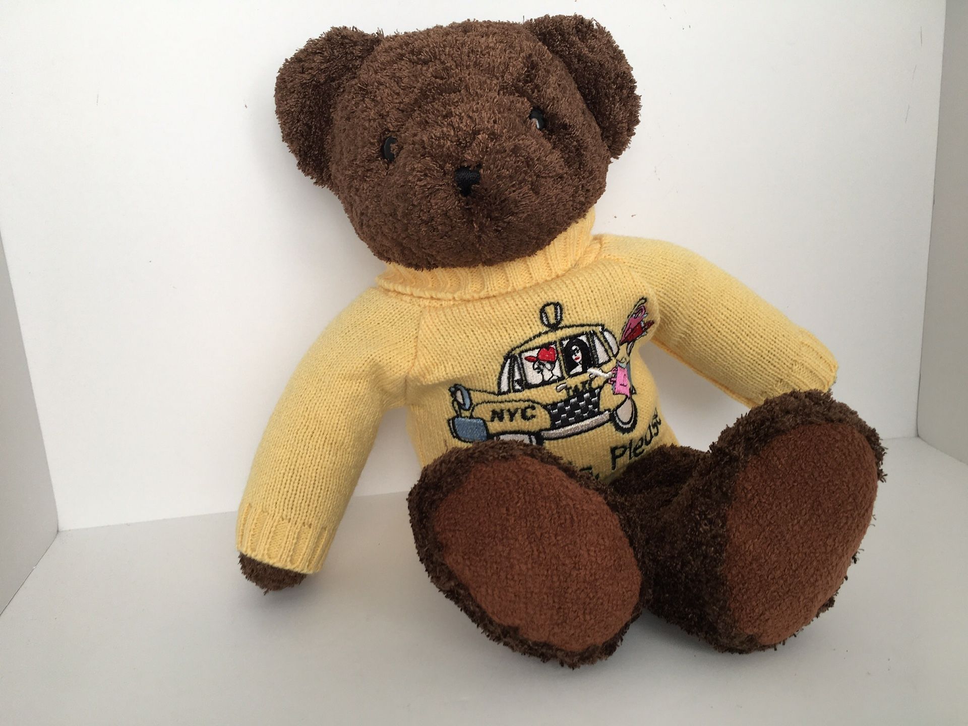 RARE Bestever “Bloomie’s Please” Bloomingdales NYC Taxi Brown Teddy Bear