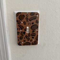 Leopard Print Light Switch Cover 