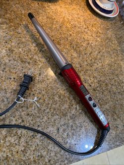 Spiral curl heating wand