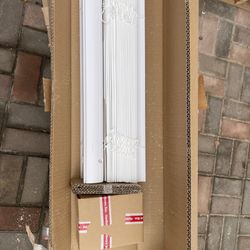 (C12) 2” cordless Faux Wood Blind White 55.5 W x 48