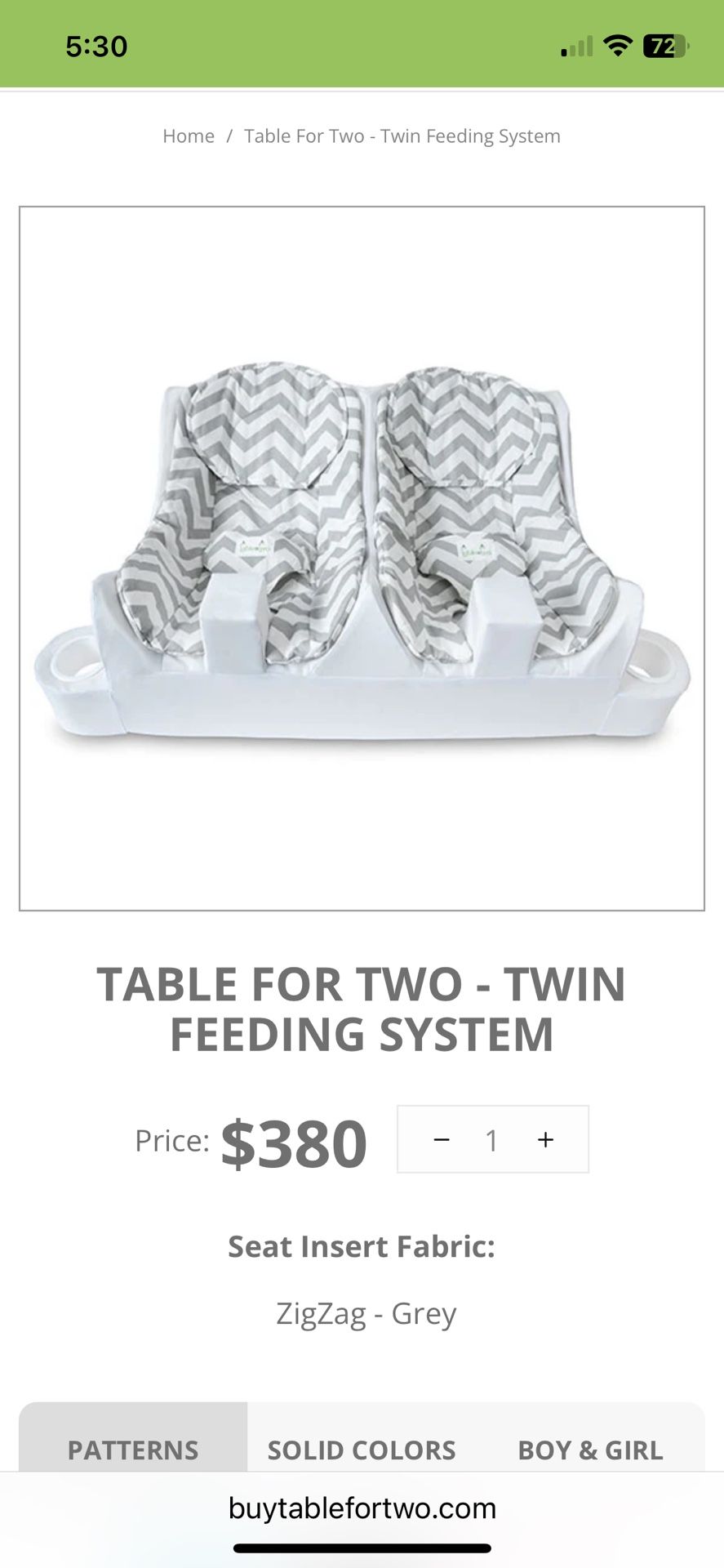 Table For Two - Twin Feeding System