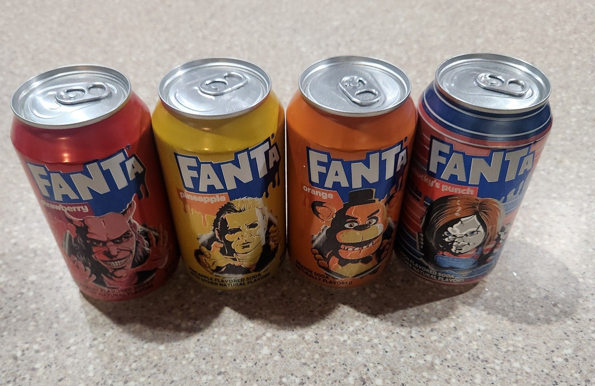 Limited Edition 2025 Fanta x Blumhouse Horror Cans - Set of 4