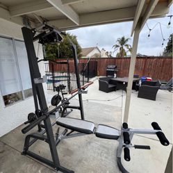 Gym and bench set 