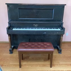 Antique Piano & Bench Recently Tuned!