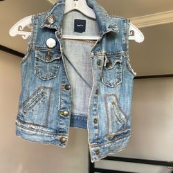 *moving Sale* Gap Kids Size Small Denim Cut Off Jacket Punk