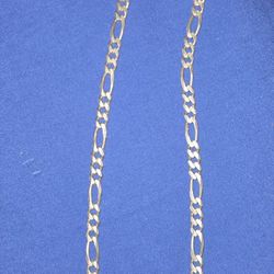 Sterling Silver Figaro 22” Necklace  
