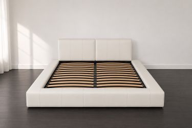 Scandinavian Leather Bed frame