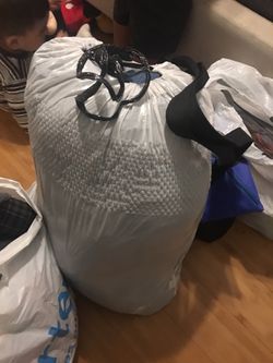Women’s and men bag of clothes