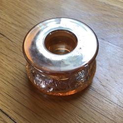 Carnival Glass Vintage Iridescent Candle Holder