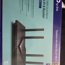 TP Link AX 1800 Dual Band WiFi 6 Router