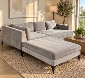 WEST ELM ANDES WITH OTTOMAN