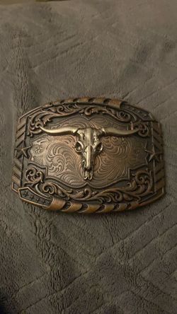 L Longhorn Belt Buckle