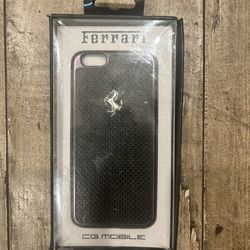 Ferrari Gt - Carbon Fiber Hard Phone Case for iPhone 6 / 6S - Black Frame