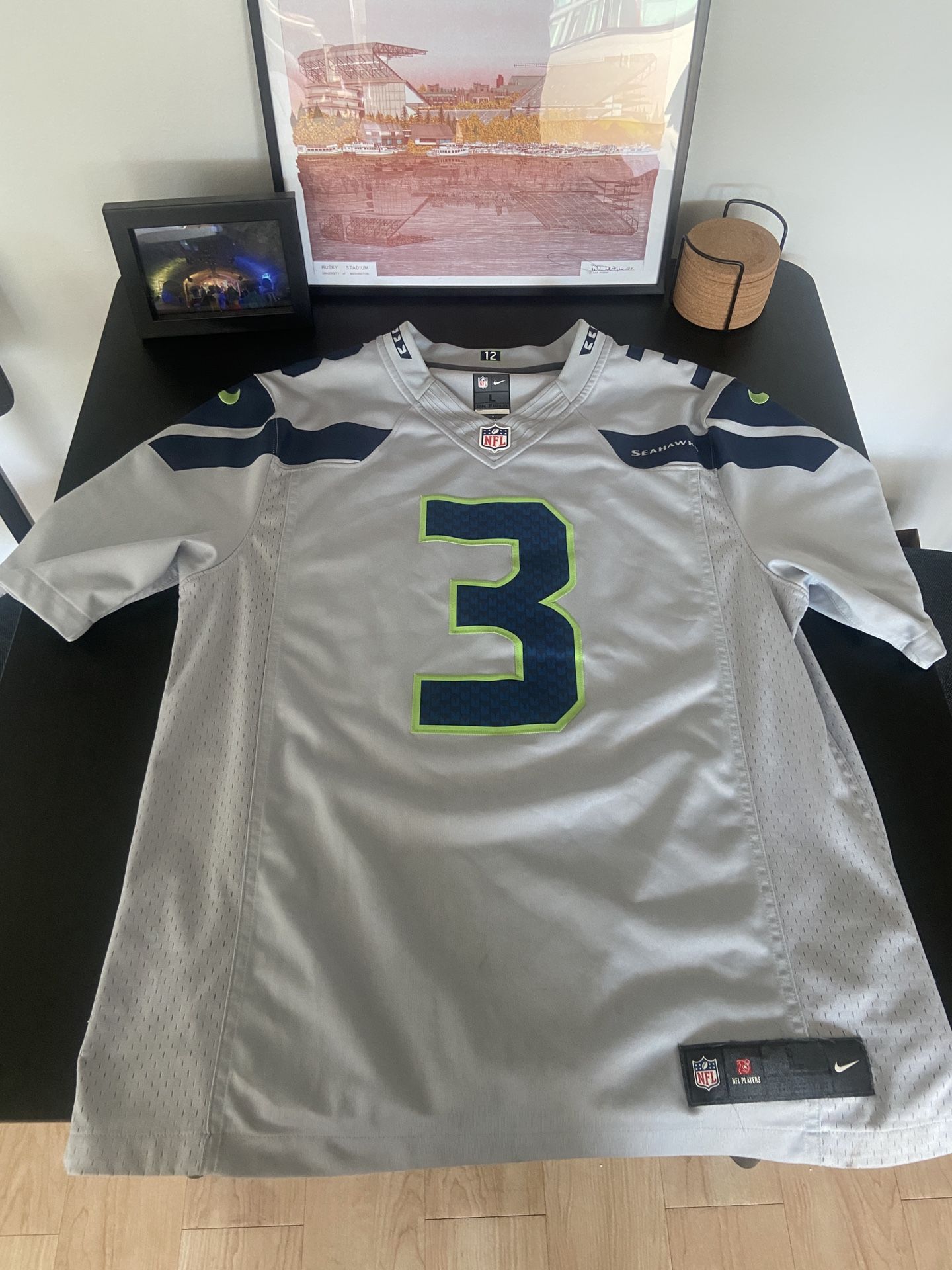 Russell Wilson Wolf Grey Seahawks Jersey