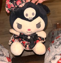 Kuromi flower dress with bow plush