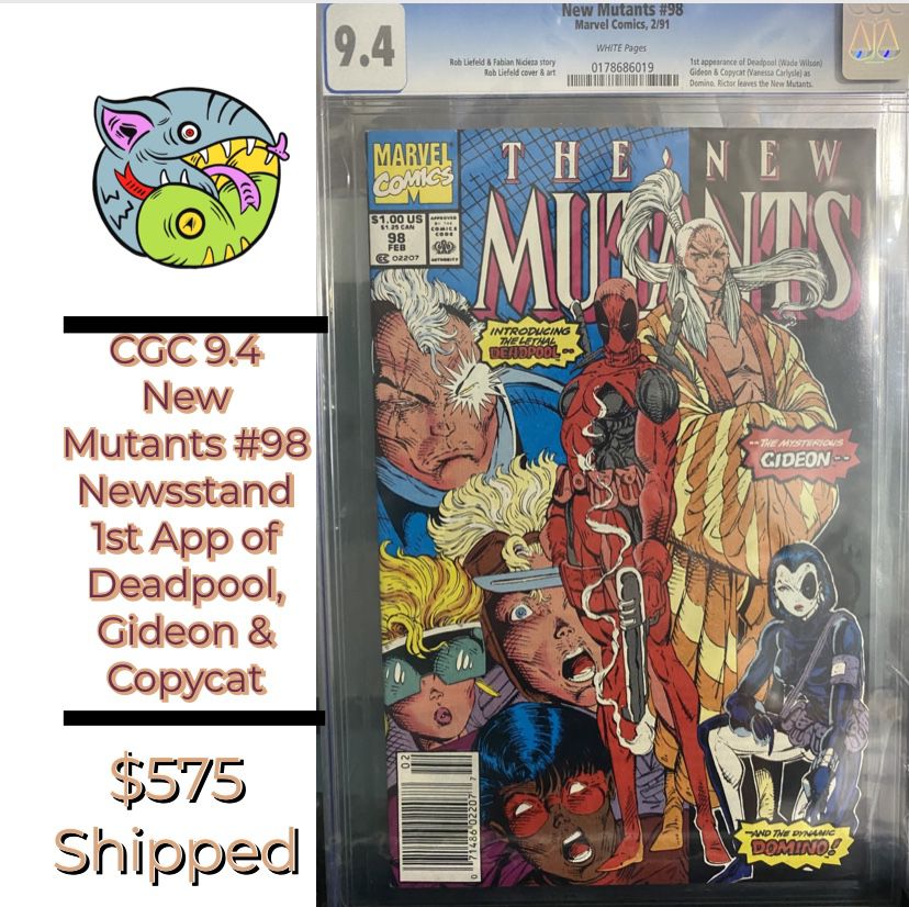 CGC 9.8~New Mutants #98~First appearance of Deadpool~ Newsstand