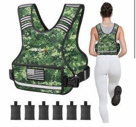 12-18LB Adjustable Weighted Vest with 6 Ironsand Weights