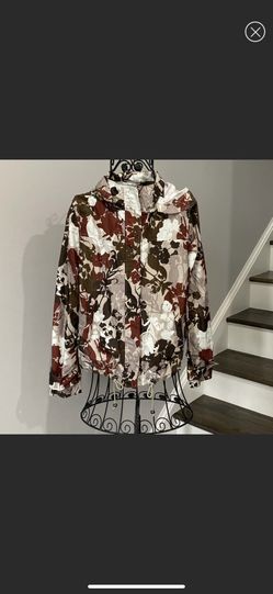 Zara Basic Windbreaker Hooded Zip Up Jacket M