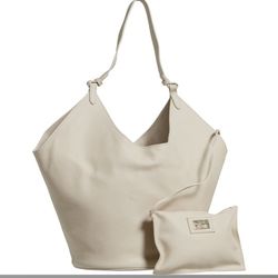 ITALIAN Leather Hobo bag with make-up pouch