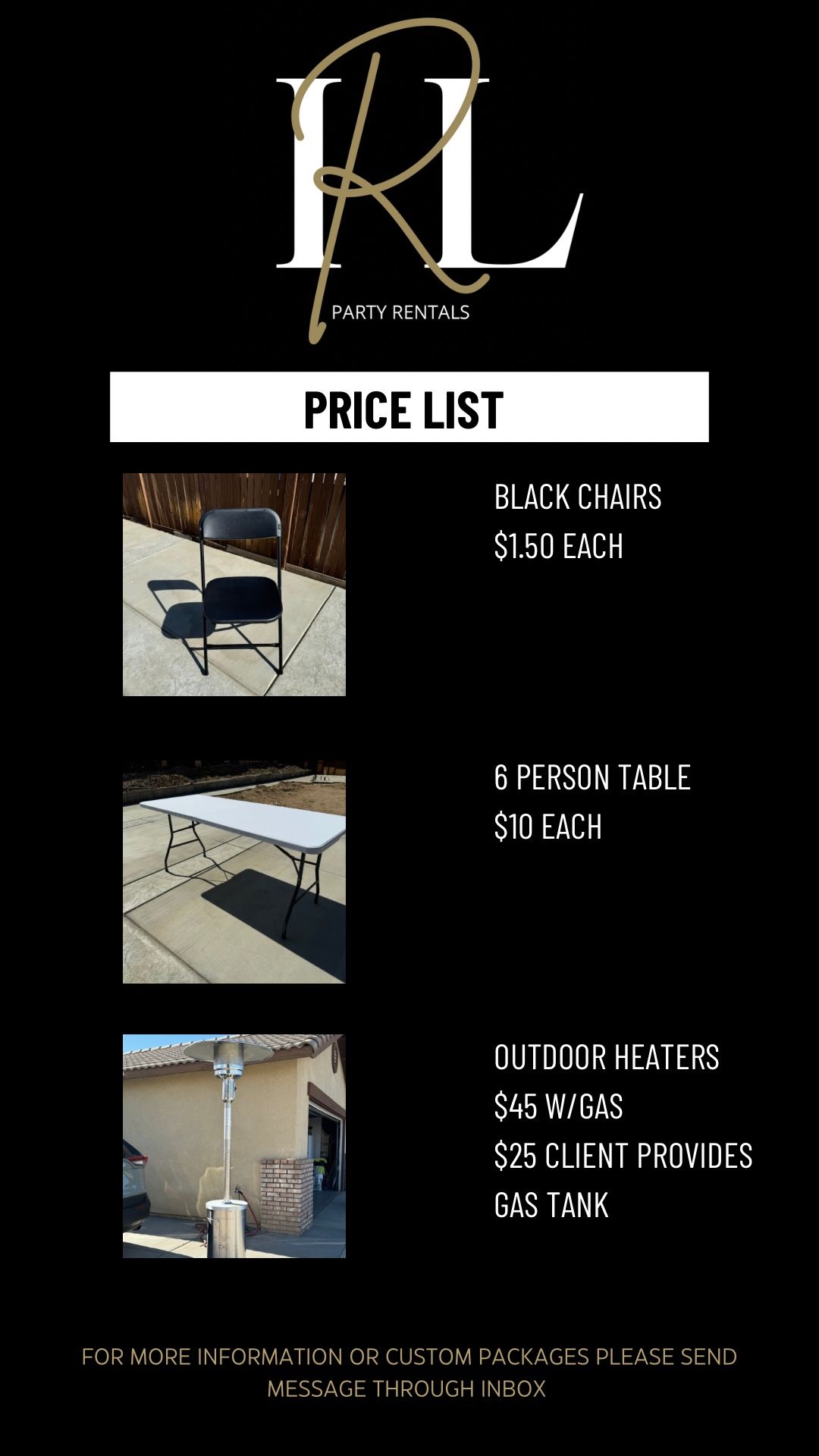 Renta De Calentones Mesas Sillas y Taquero Alto Desierto