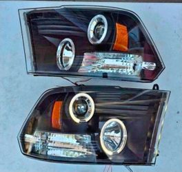 09-18 RAM Headlights Faros Calaveras Micas Luces Lamps