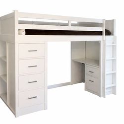 Loft bed with desk