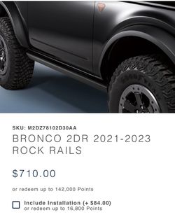 Factory 21-23 Ford bronco Rock slides