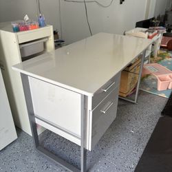 White Study Table 