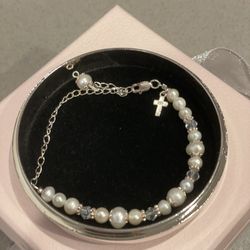 Silver Baptism Bracelet