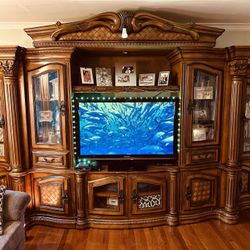 Beautiful Ornate Entertainment center with Hidden Storage for Sale in Maplewood NJ OfferUp
