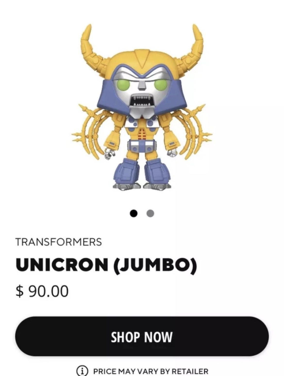 Transformers Unicron Pop Jumbo Summer Convention Exclusive